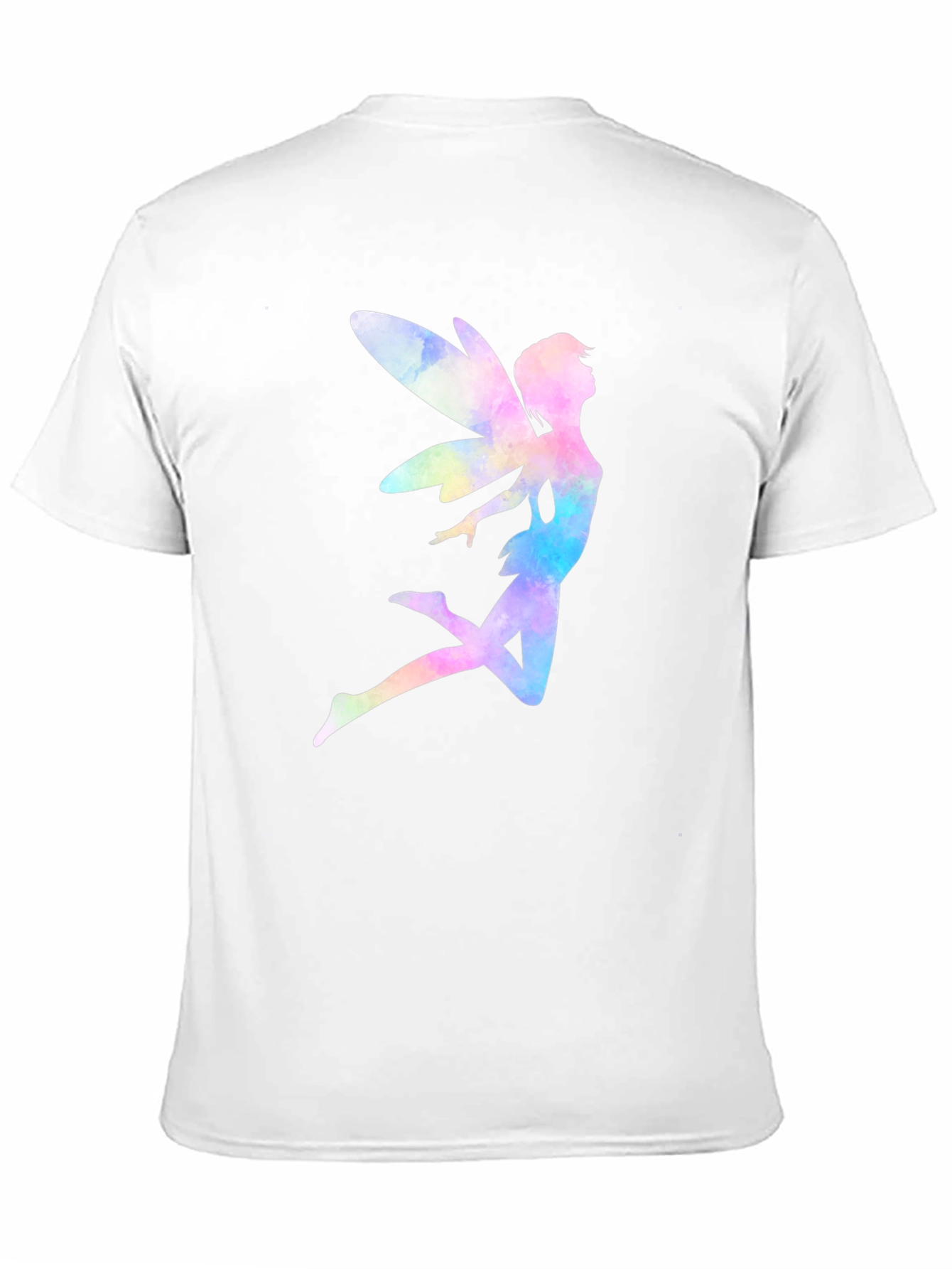 Black Watercolor Fairy Graphic T-Shirt - Black Cotton Blend view 11