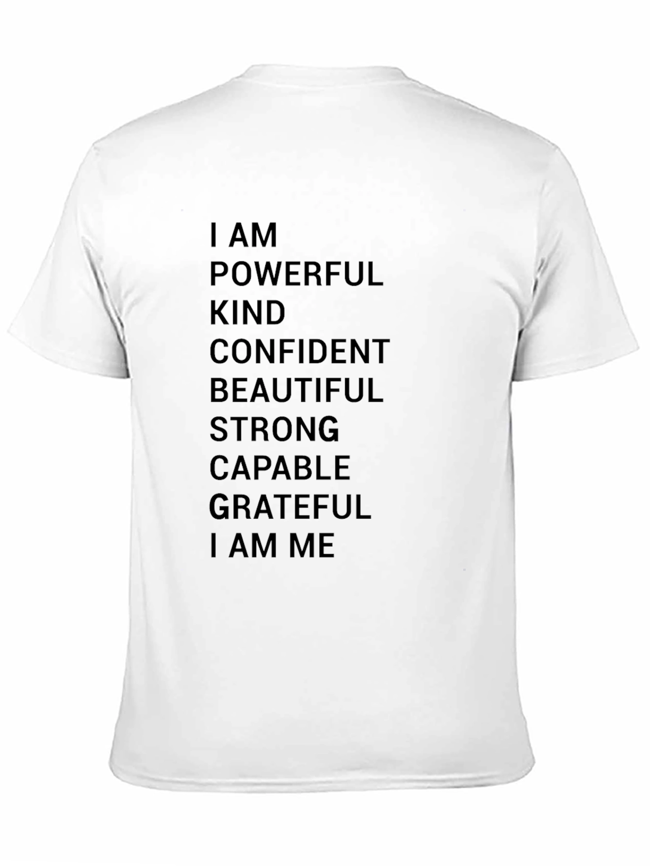 Black Empowering Affirmations T-Shirt - Black view 11