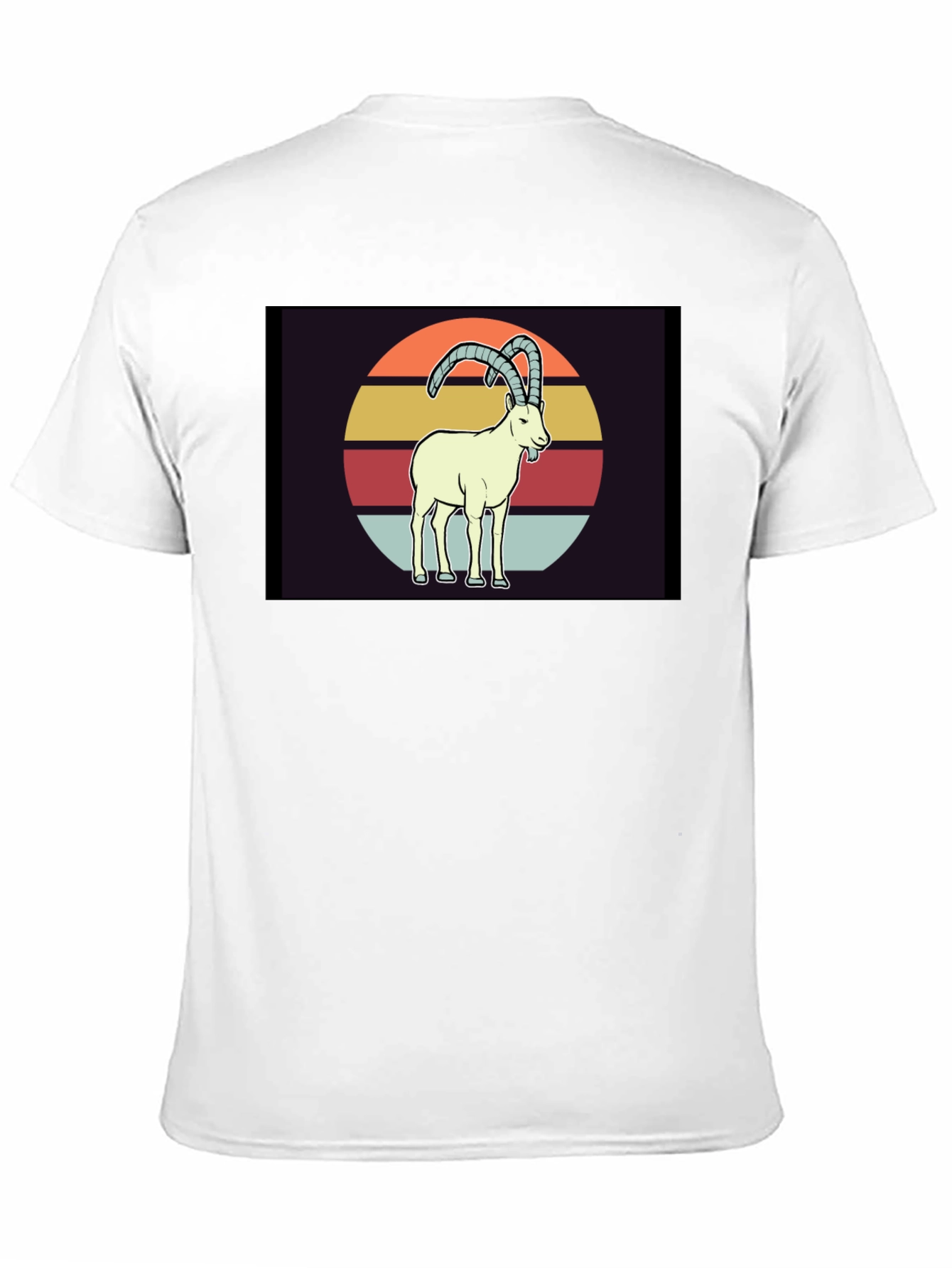 Black Retro Ibex T-Shirt - Vintage Style Goat Tee view 11