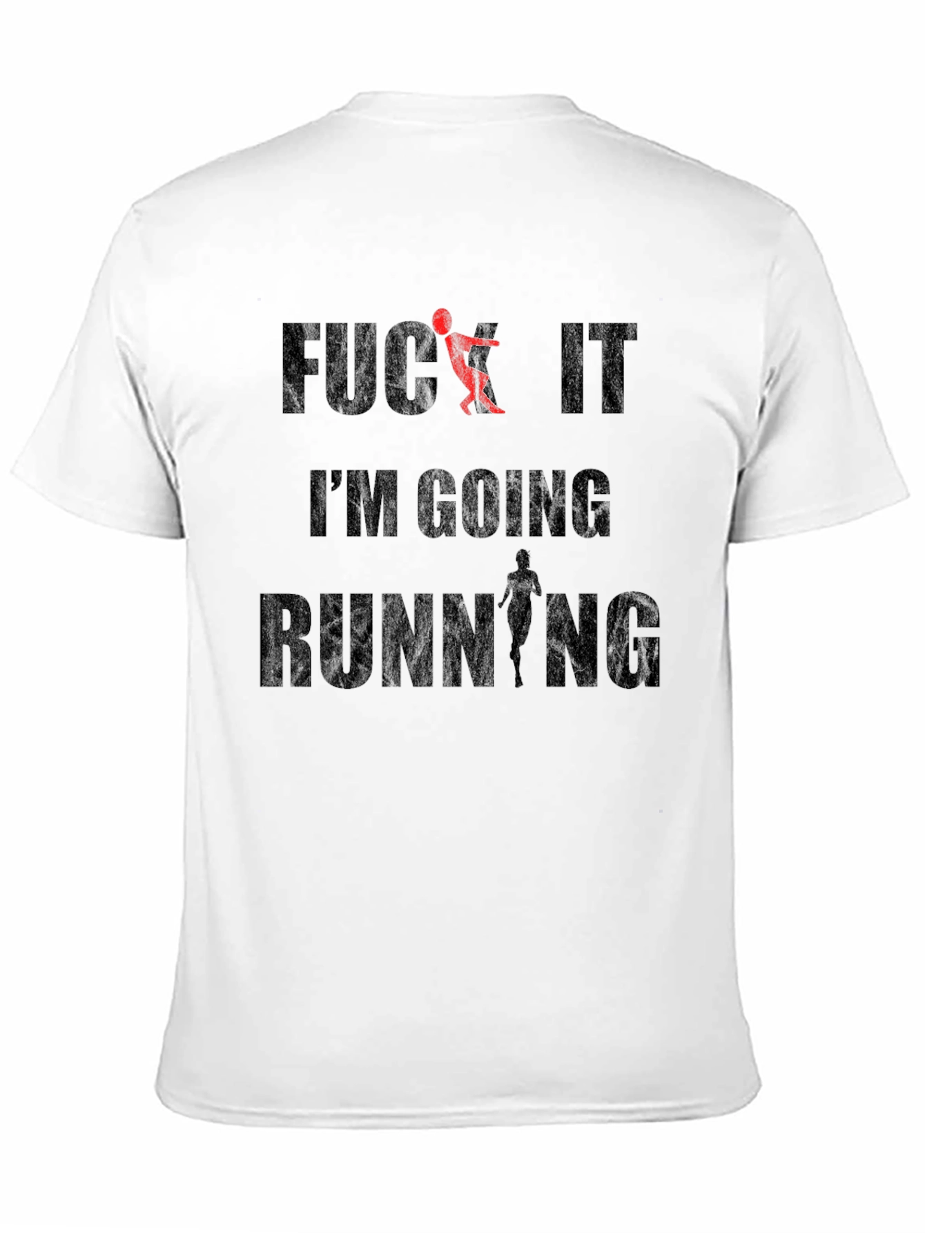 Black Funny Running T-Shirt - "F*ck It, I'm Going Running" view 11