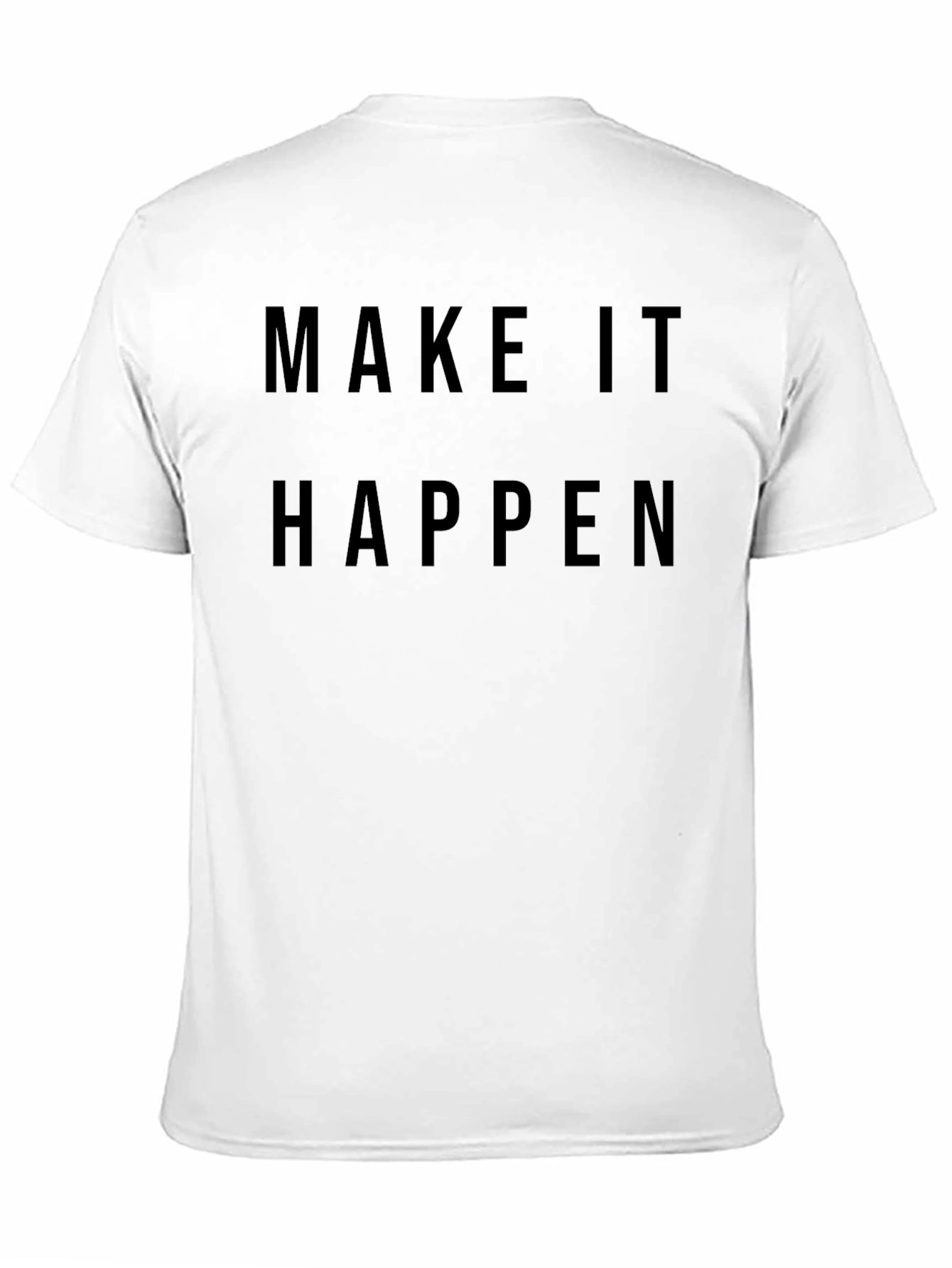Black Make it Happen Motivational Graphic Tee - Black view 11