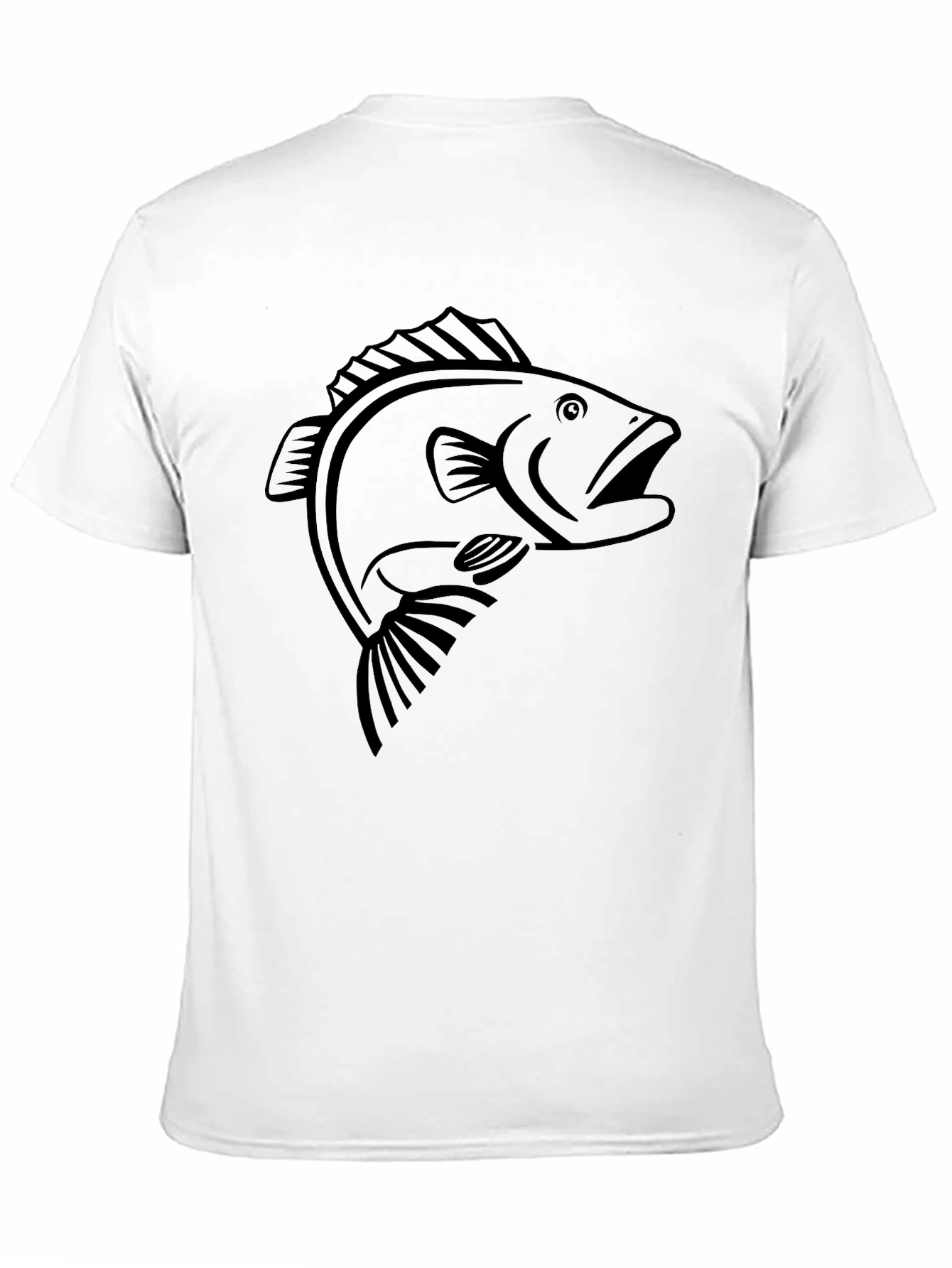 Black Black Bass Fish Graphic T-Shirt - Men's Casual Tee view 11
