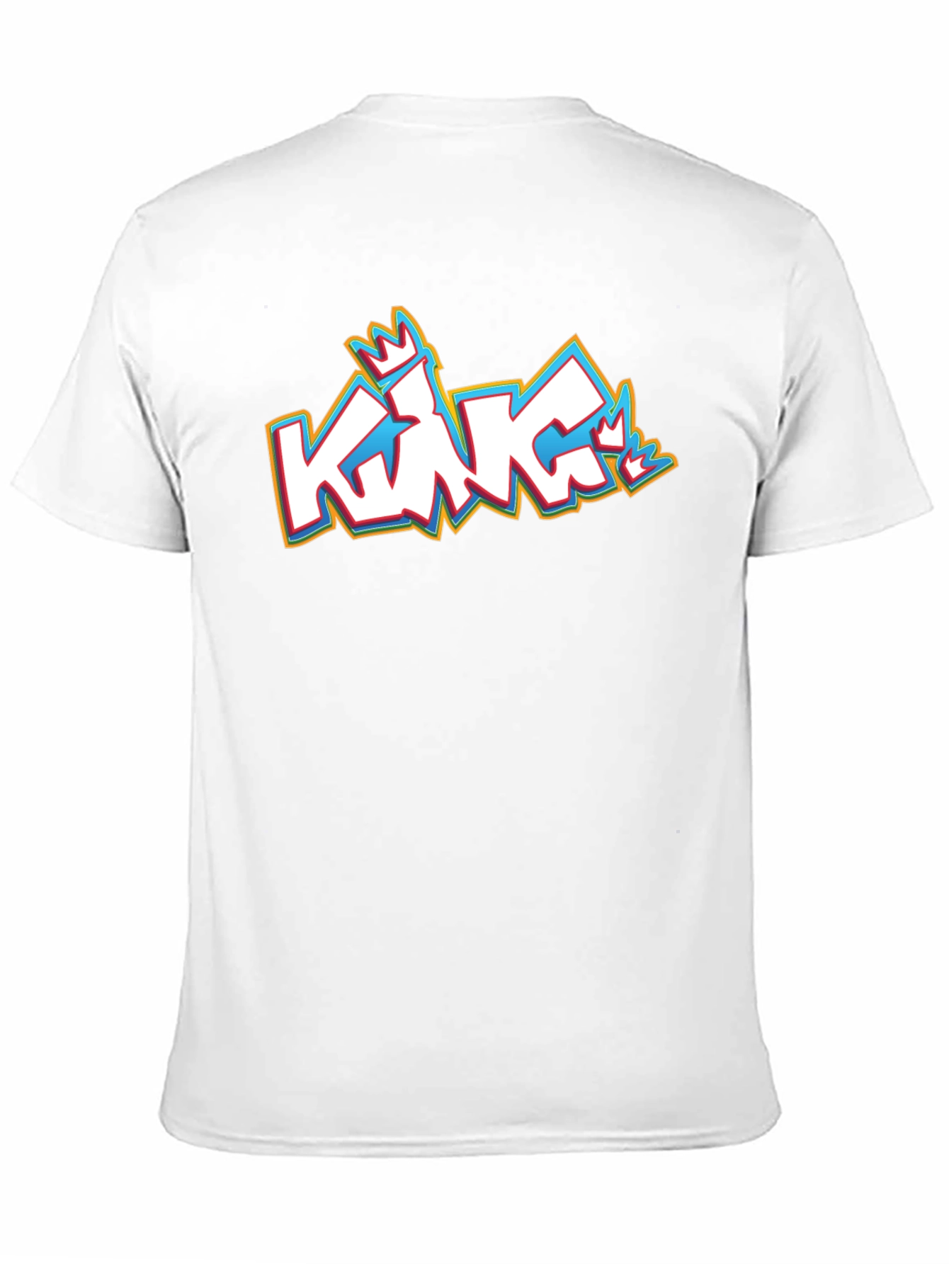 Black King Graffiti Style Black Graphic T-Shirt view 11