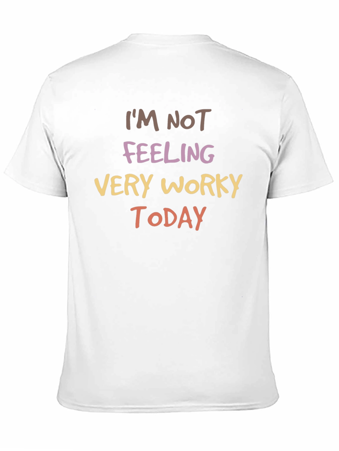 Black Funny "Not Feeling Worky" Graphic Tee view 11