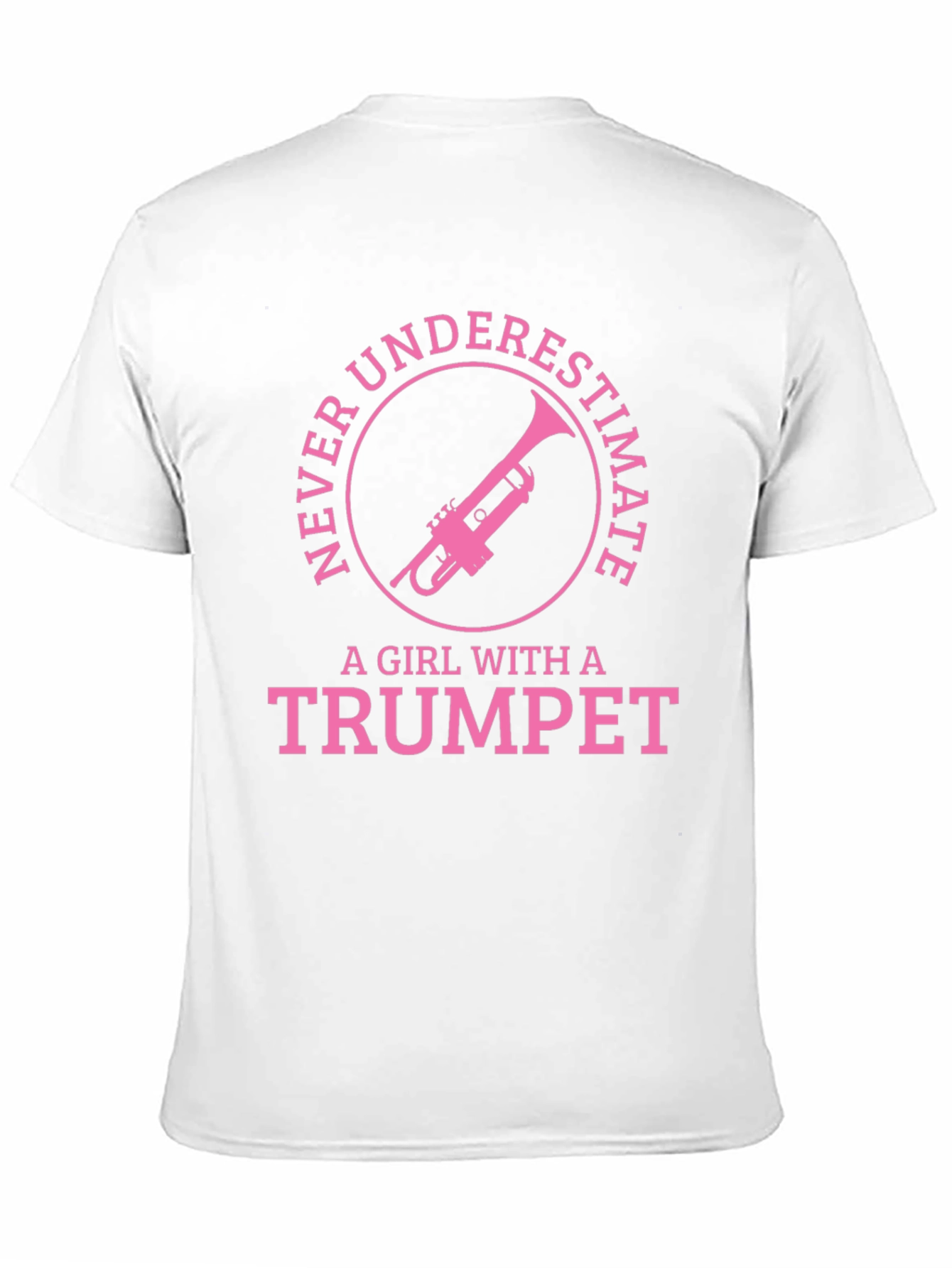 Black Trumpet Girl T-Shirt - Musician Gift view 11