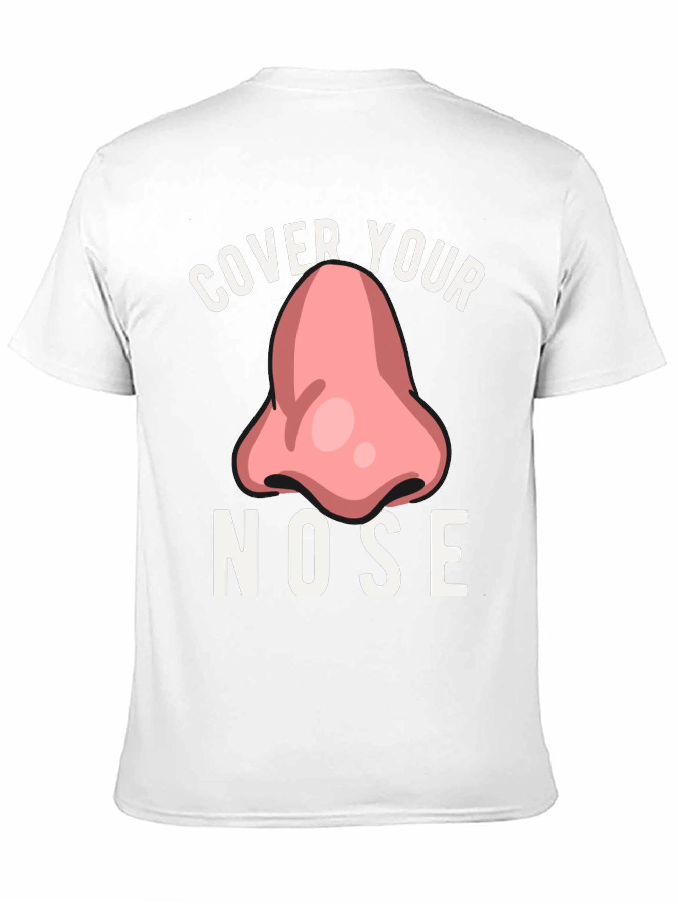 Black Cover Your Nose Graphic Tee - Funny T-Shirt view 11