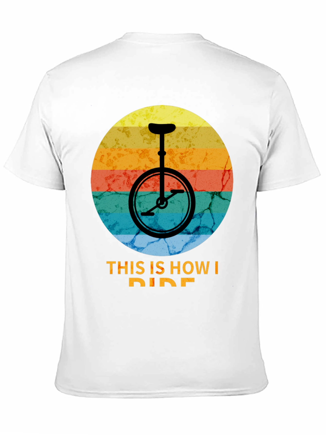Black Retro Unicycle T-Shirt - This Is How I Ride view 11