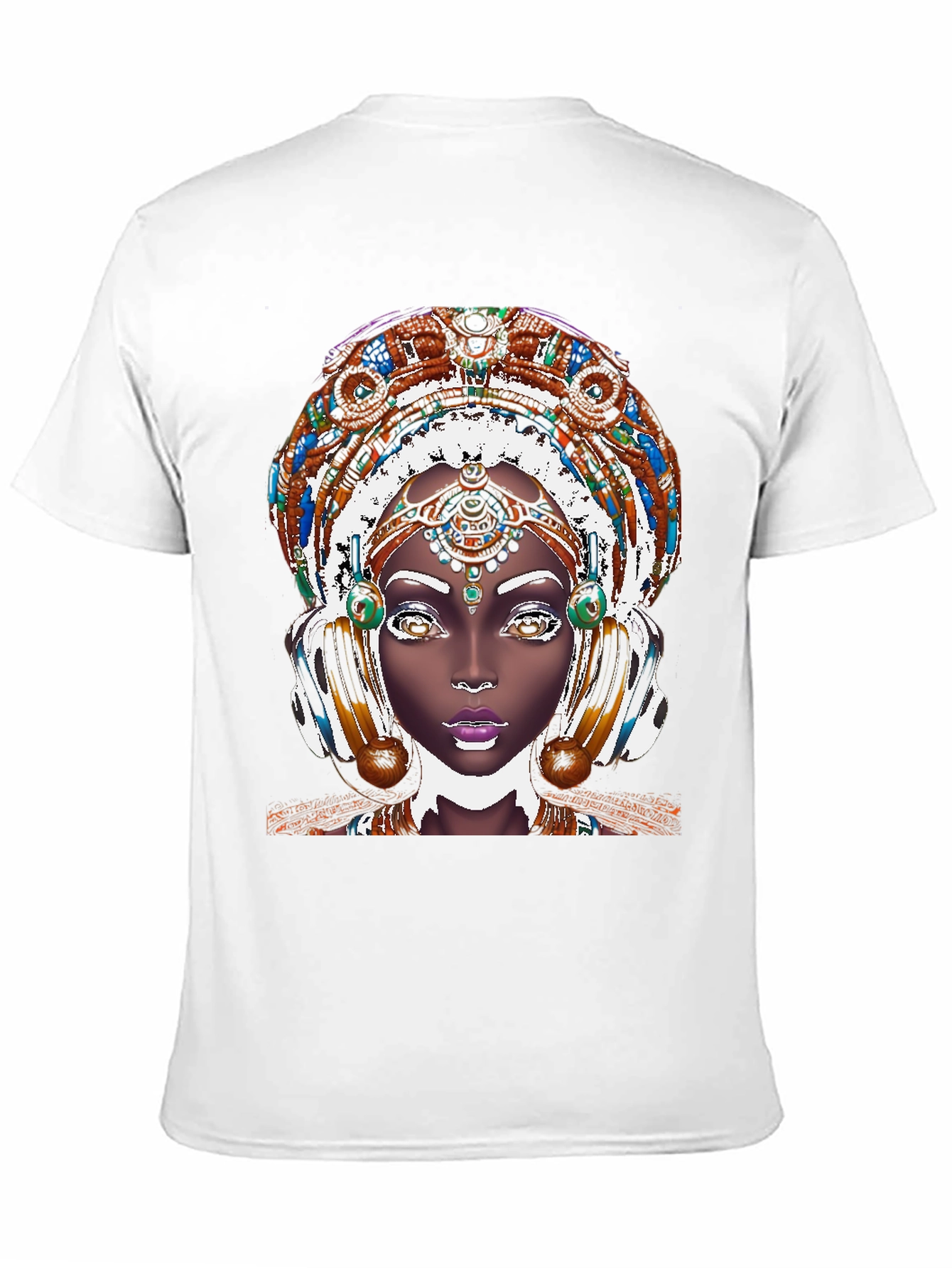 Black Ethnic Queen T-Shirt - Unique Graphic Tee view 11
