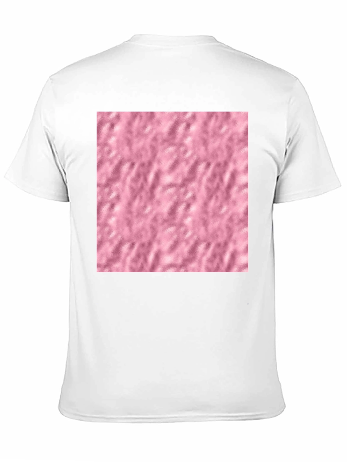 Black Black Cotton Blend T-Shirt with Pink Textured Print view 11