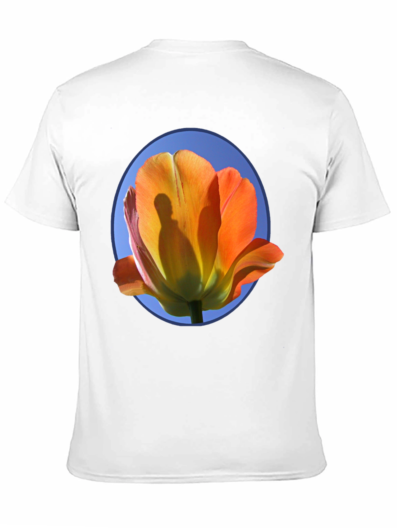 Black Floral Graphic Tee - Artistic Tulip Design view 11