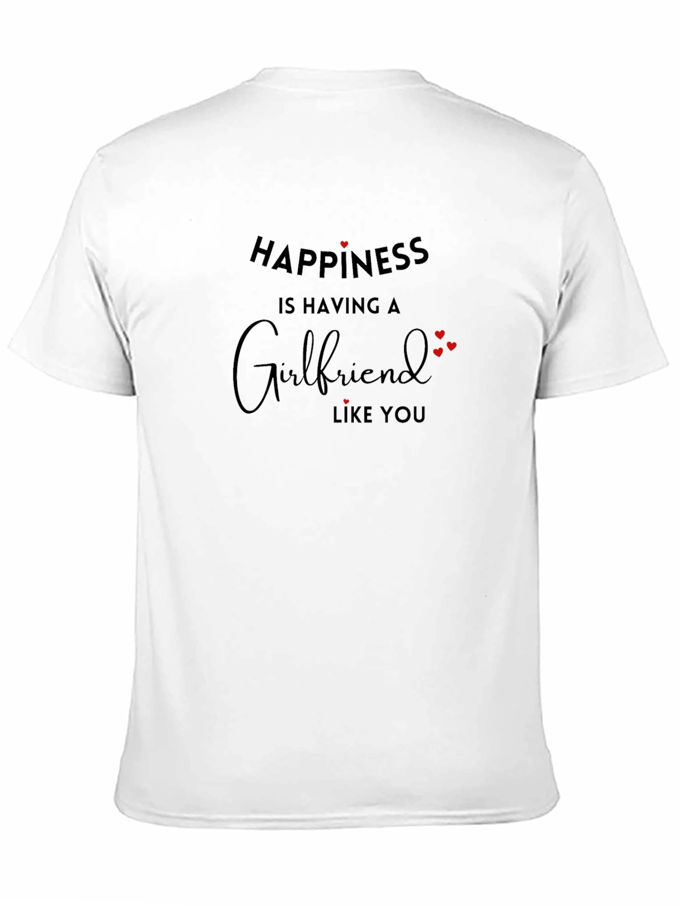 Black Happiness Girlfriend Tee - Black Graphic T-Shirt view 11