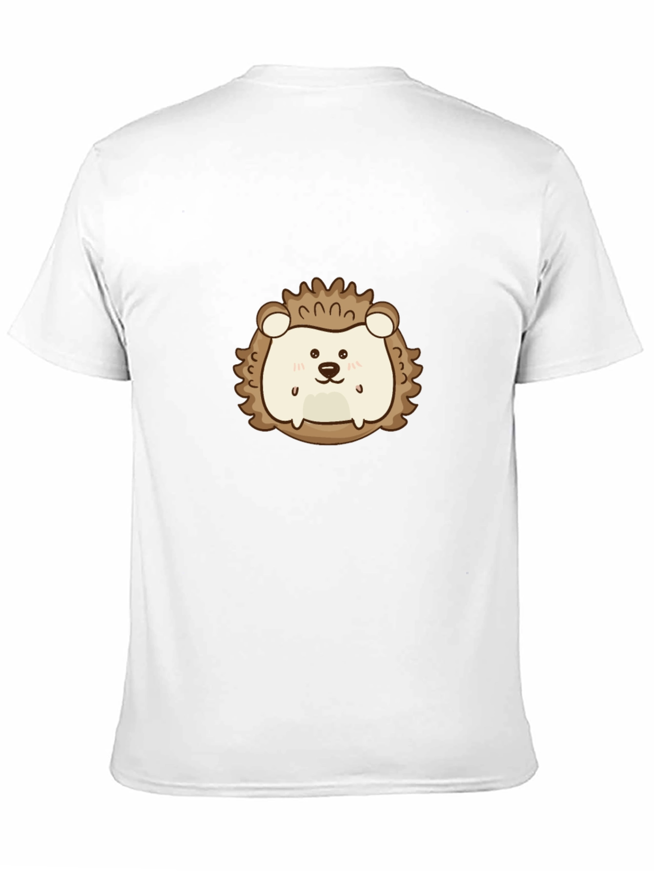 Black Cute Hedgehog Graphic Tee - Black Cotton Comfort view 11