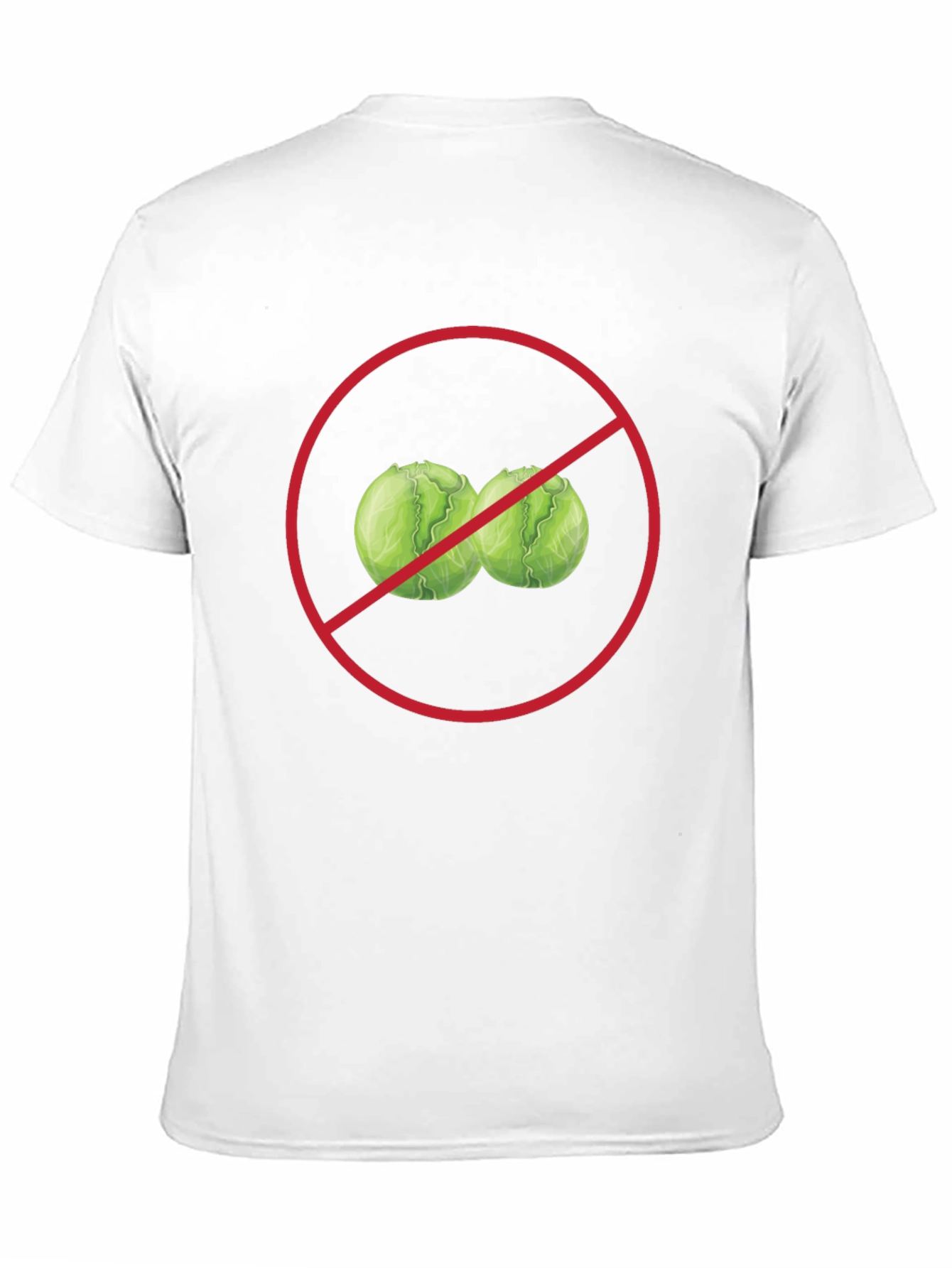 Black No Cabbage Funny Graphic T-Shirt view 11