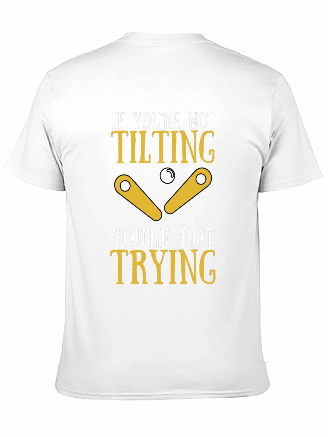 Black Tilting Pinball Funny T-Shirt view 11