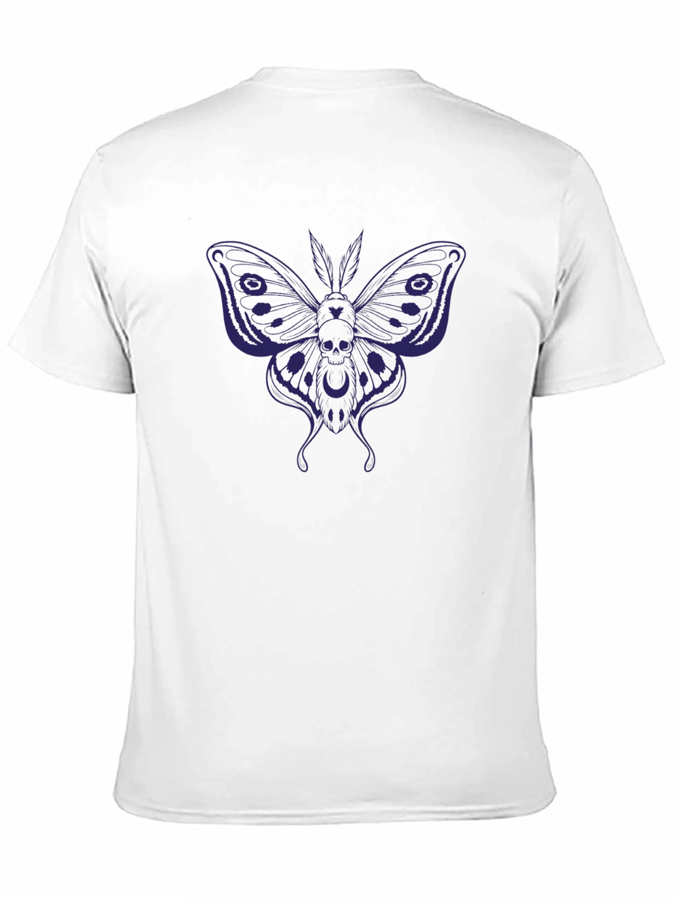 Black Skull Moth Graphic T-Shirt - Dark Gothic Style view 11