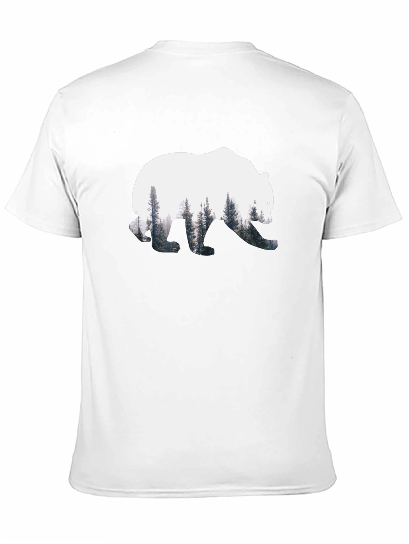 Black Bear Forest Graphic Black T-Shirt view 11