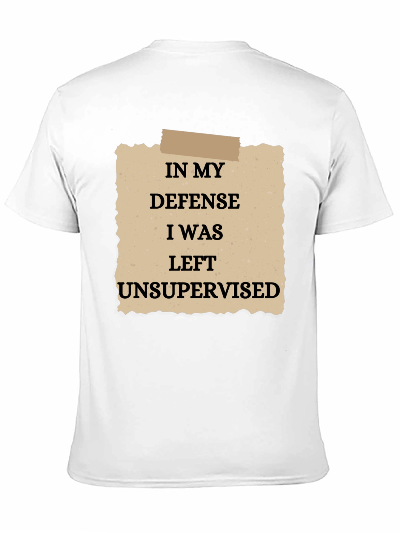 Black Funny "In My Defense" Graphic T-Shirt view 11