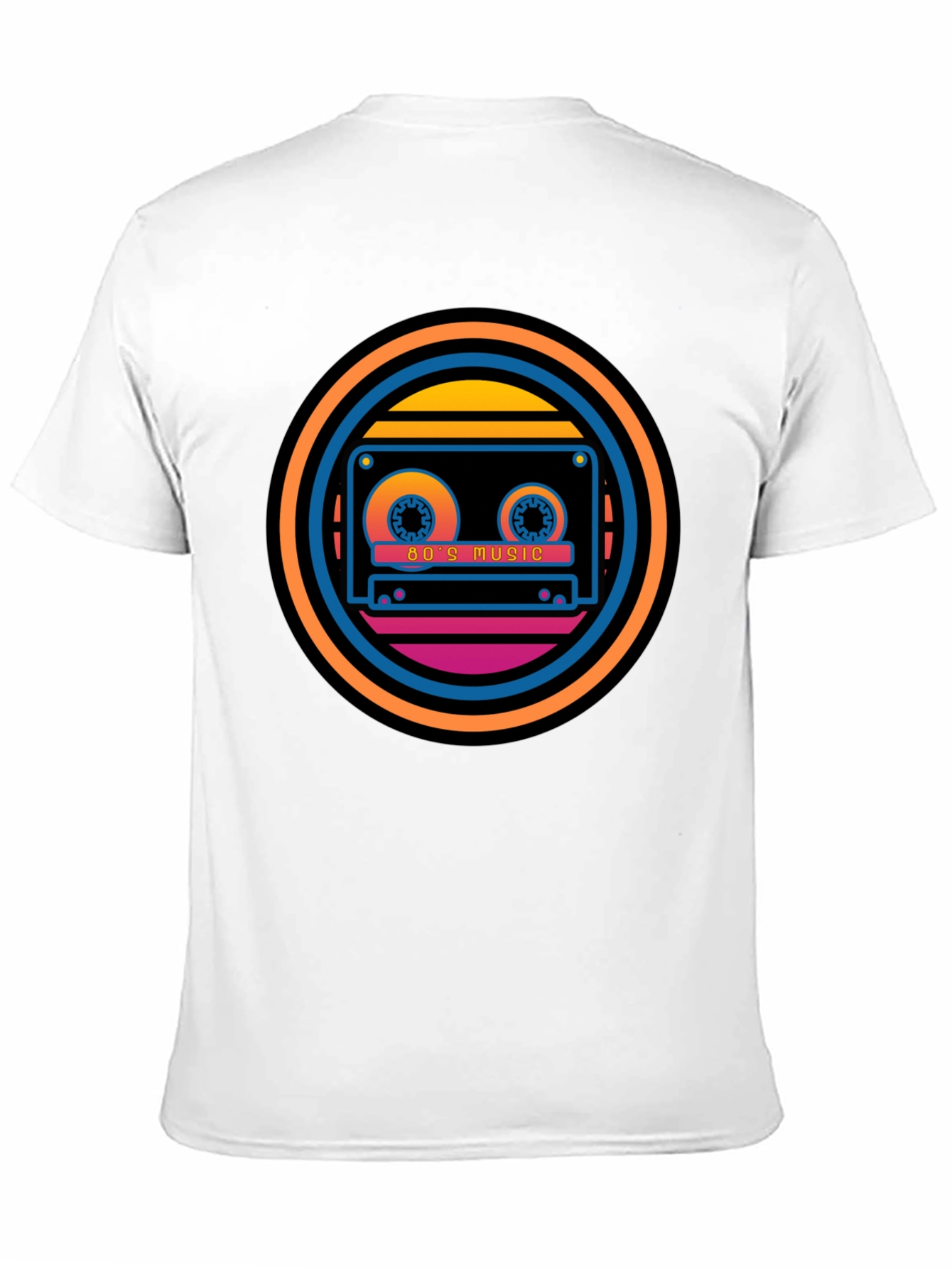 Black Retro 80's Music Cassette Graphic Tee - Black view 11