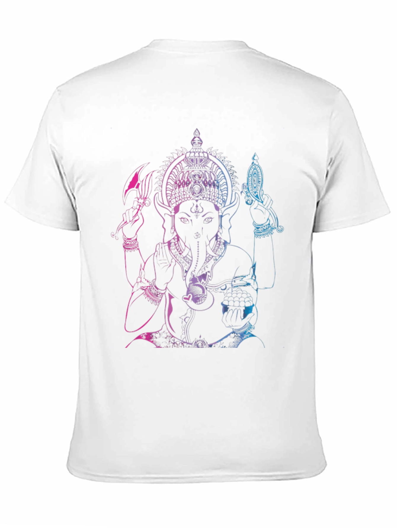 Black Ganesh Ombre Graphic Tee - Black view 11