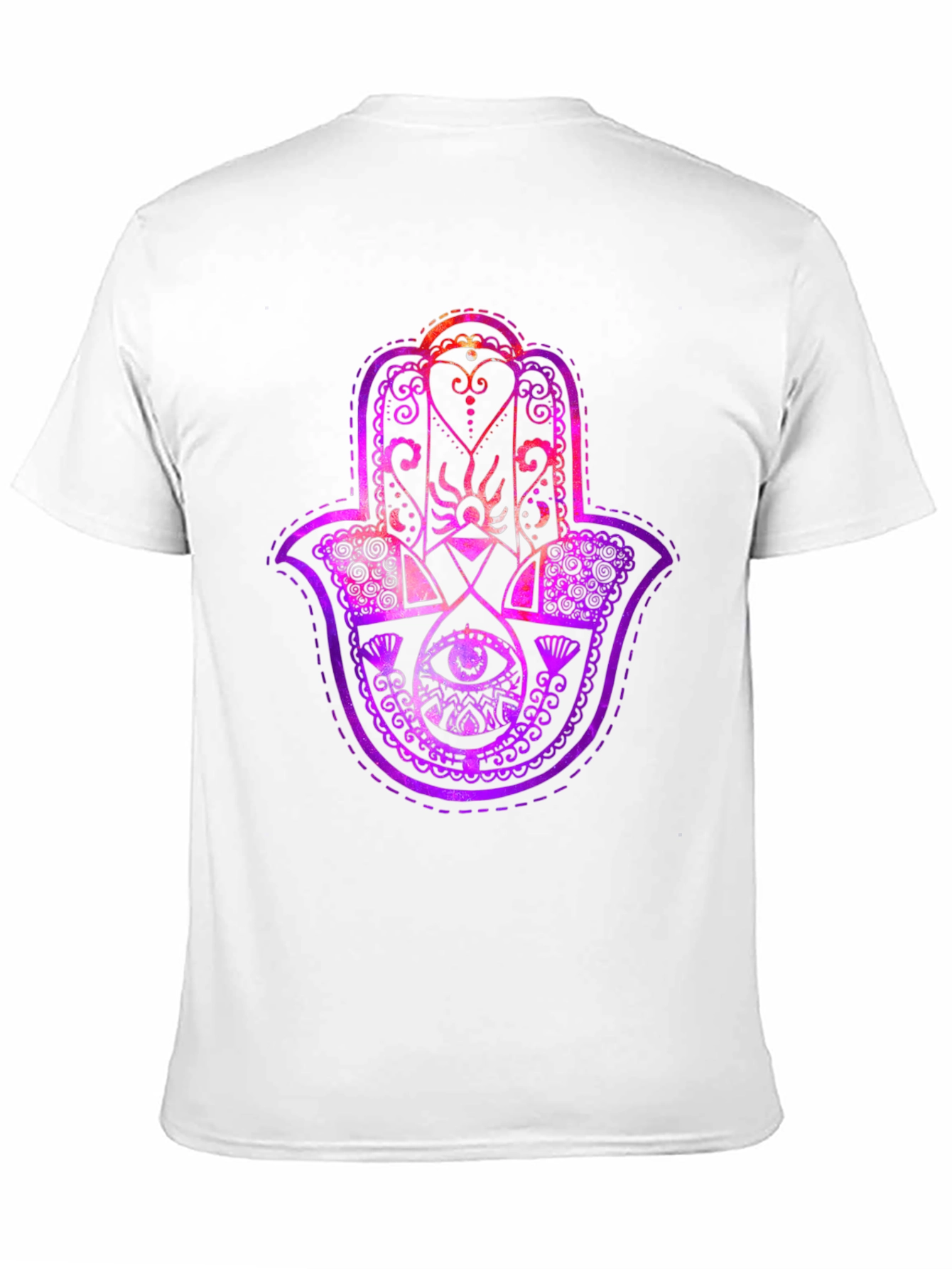Black Hamsa Hand Graphic Tee - Spiritual Protection T-Shirt view 11