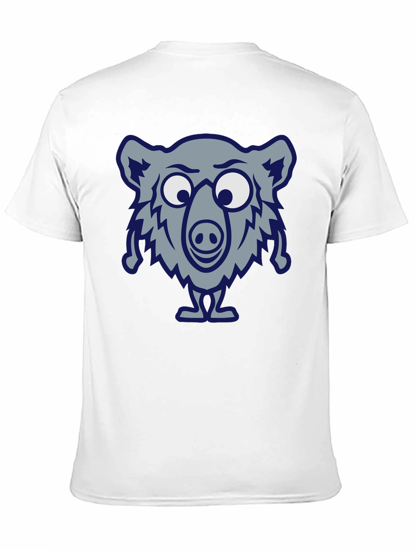 Black Funny Cartoon Bear Black T-Shirt view 11