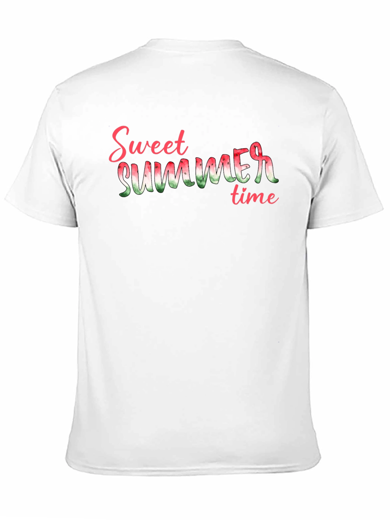 Black Sweet Summer Time Graphic Tee - Black Cotton T-Shirt view 11