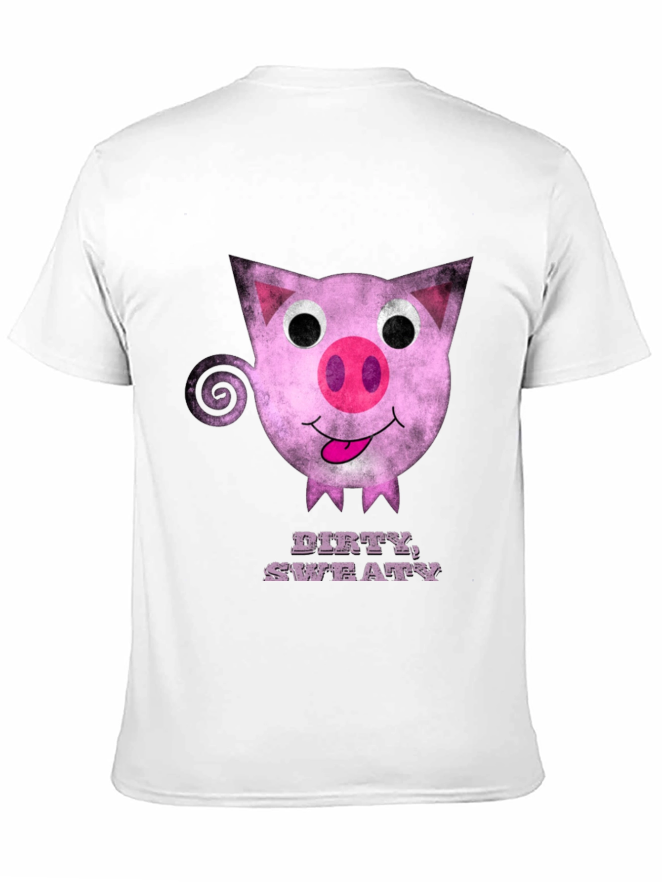 Black Dirty Sweaty Pig Graphic Tee - Black Cotton T-Shirt view 11