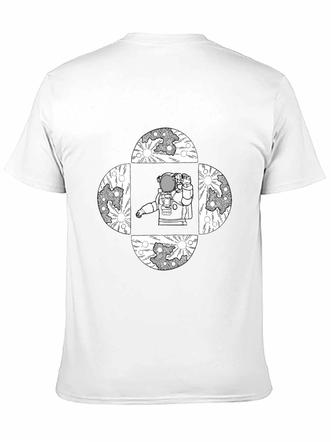 Black Astronaut Moon T-Shirt - Space Graphic Tee view 11