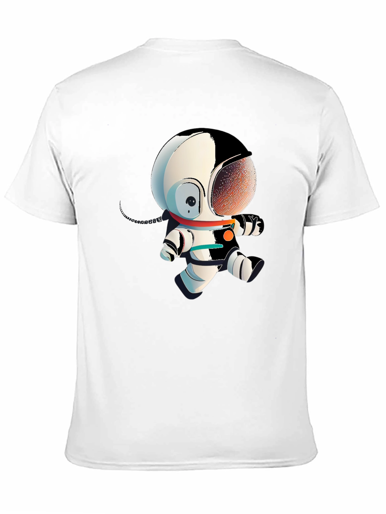 Black Astronaut Cartoon Graphic Tee - Black view 11