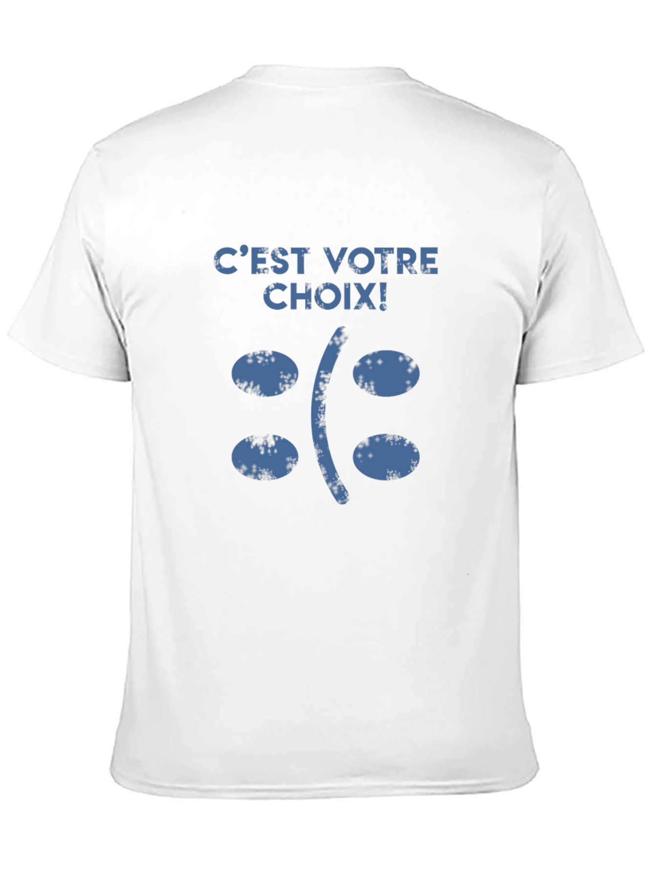 C'est Votre Choix Sad Face Graphic T-Shirt - 11