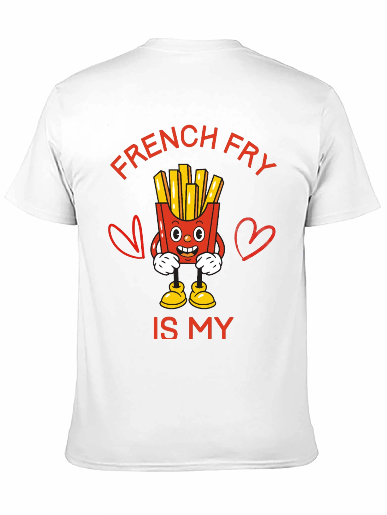 Black French Fry Is My Valentine Funny Graphic T-Shirt view 11