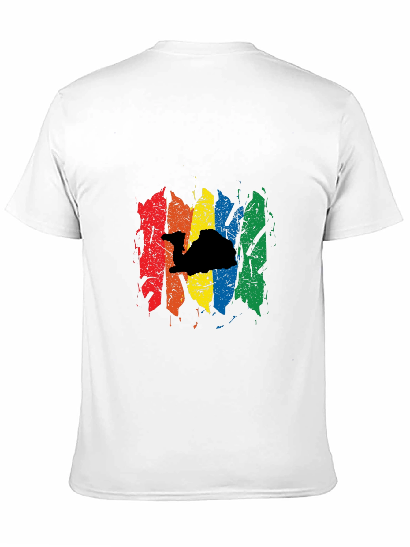 Black Rainbow Camel Black T-Shirt - Stylish Graphic Tee view 11