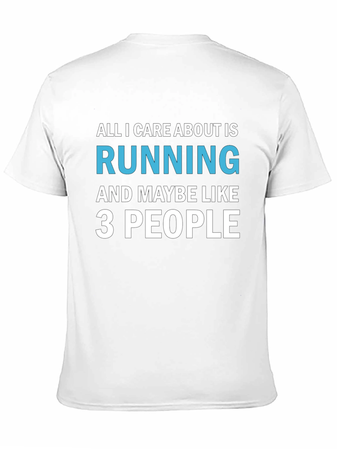 Black Running T-Shirt: All I Care About Is Running view 11