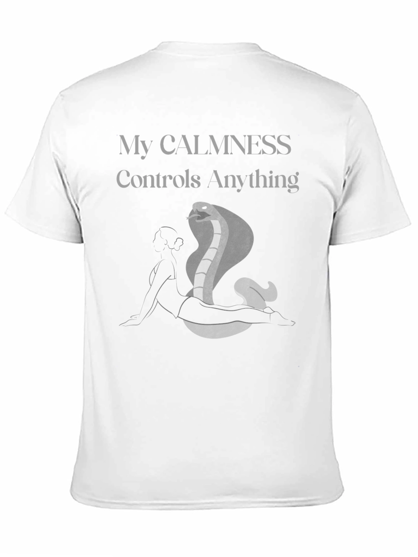 Black Calmness Cobra Graphic Tee - Yoga Inspired view 11