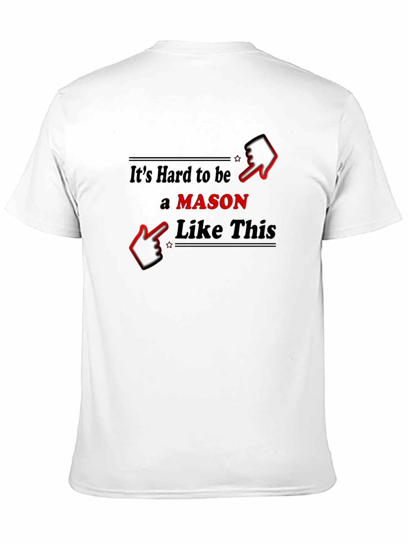 Black It's Hard to be a Mason Black T-Shirt view 11