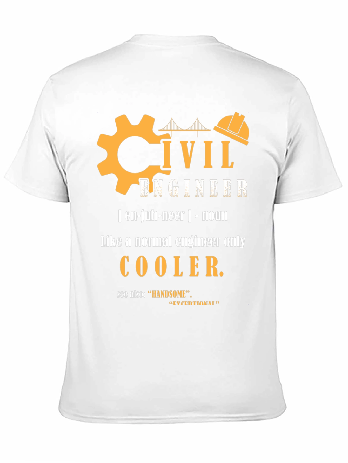 Black Civil Engineer Definition Graphic Tee view 11