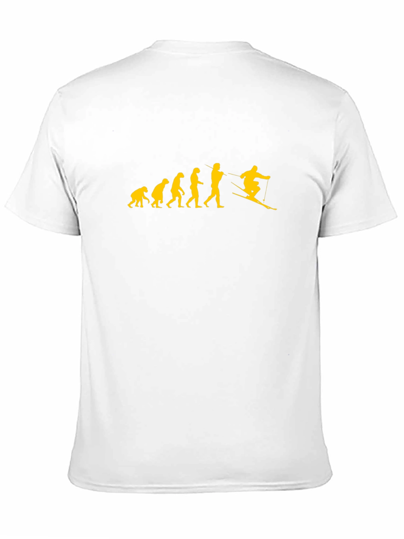 Black Evolution Ski T-Shirt - Funny Skiing Tee view 11