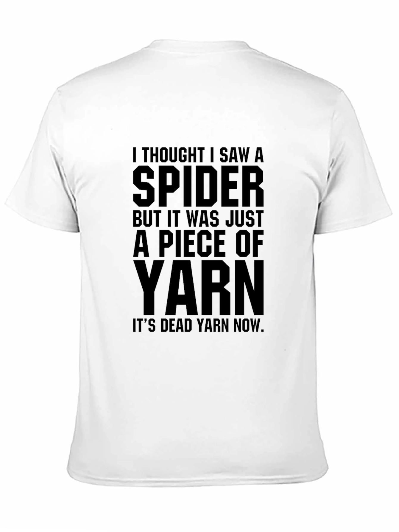 Black Funny Spider Yarn T-Shirt - Soft Cotton Tee view 11