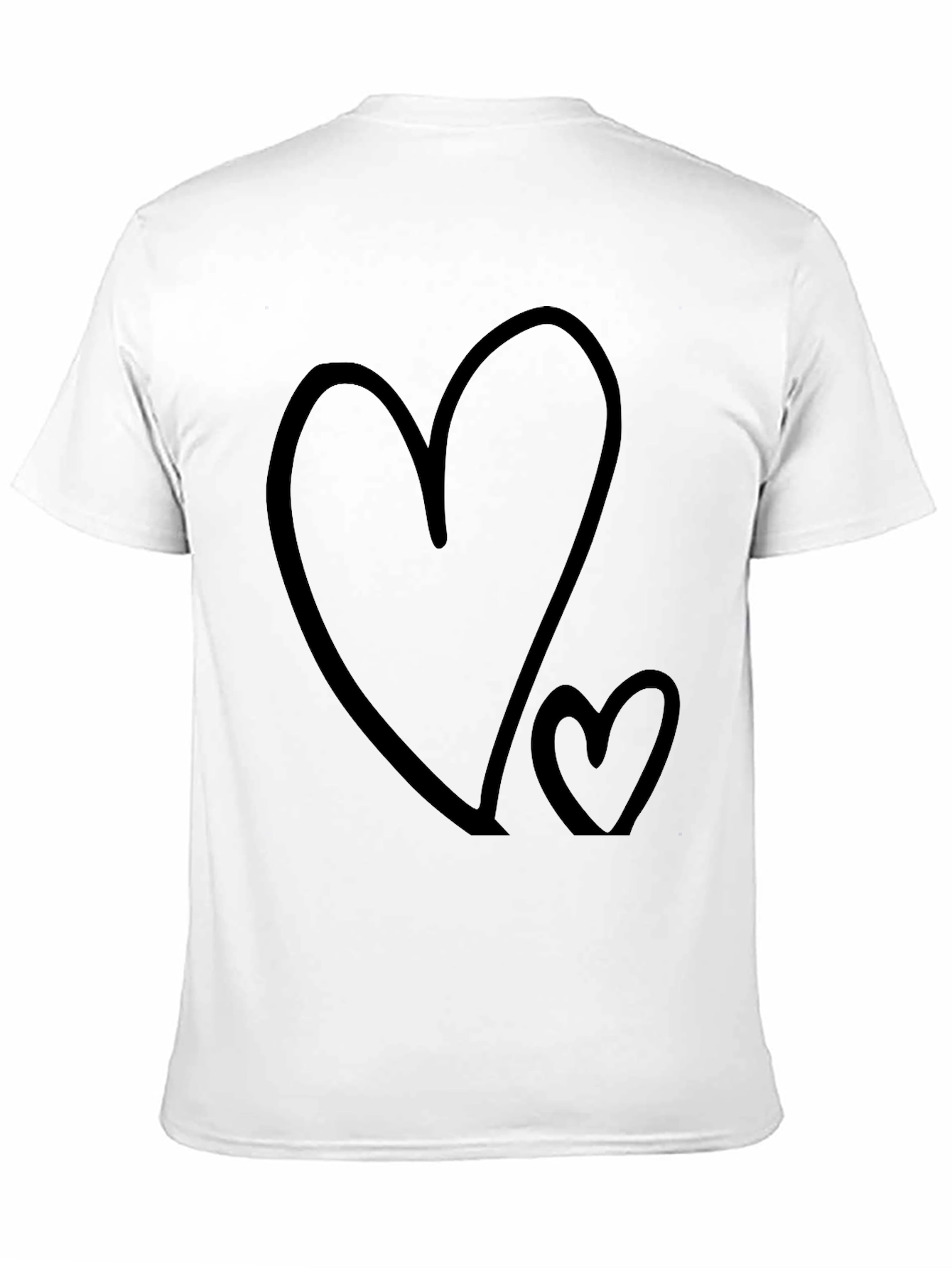 Black Heart Graphic Tee - Casual Black T-Shirt view 11