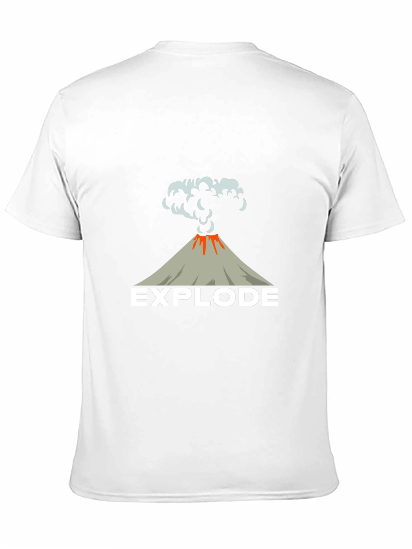 Black Explode Volcano Graphic Tee - Black Cotton T-Shirt view 11