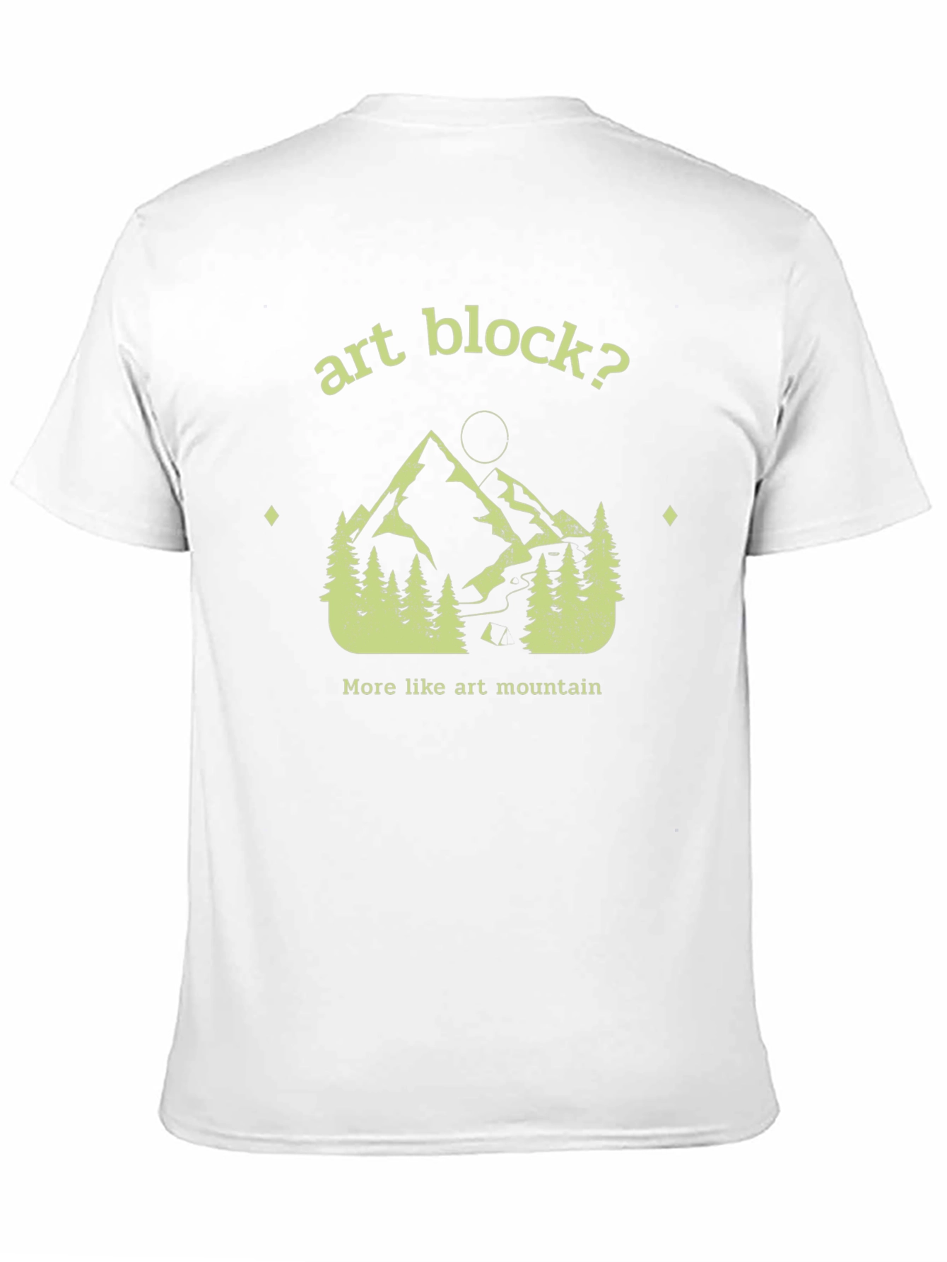 Black Art Block Mountain T-Shirt, Funny Creative Design Tee view 11