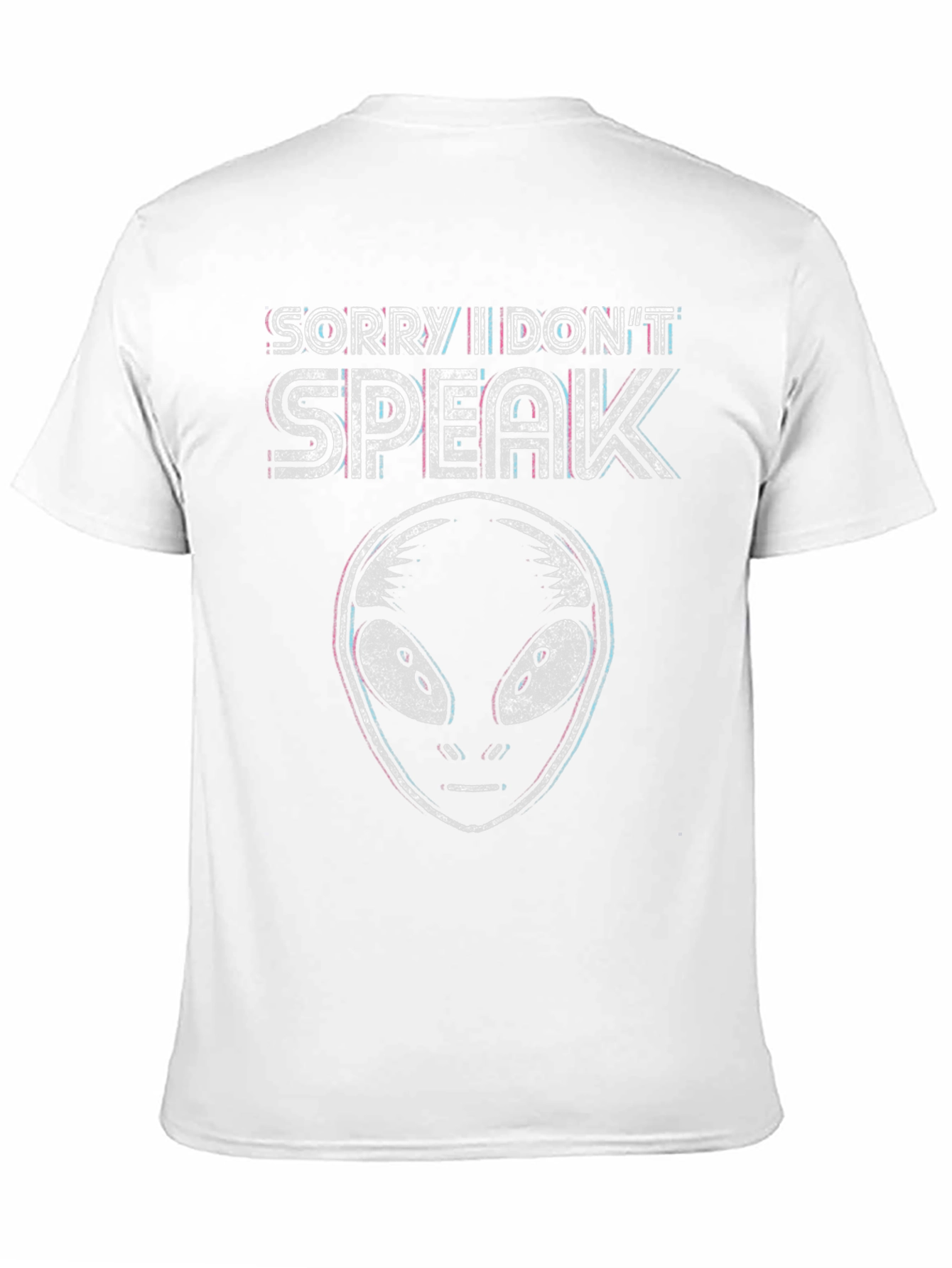 Black Sorry I Don't Speak Alien Graphic T-Shirt view 11