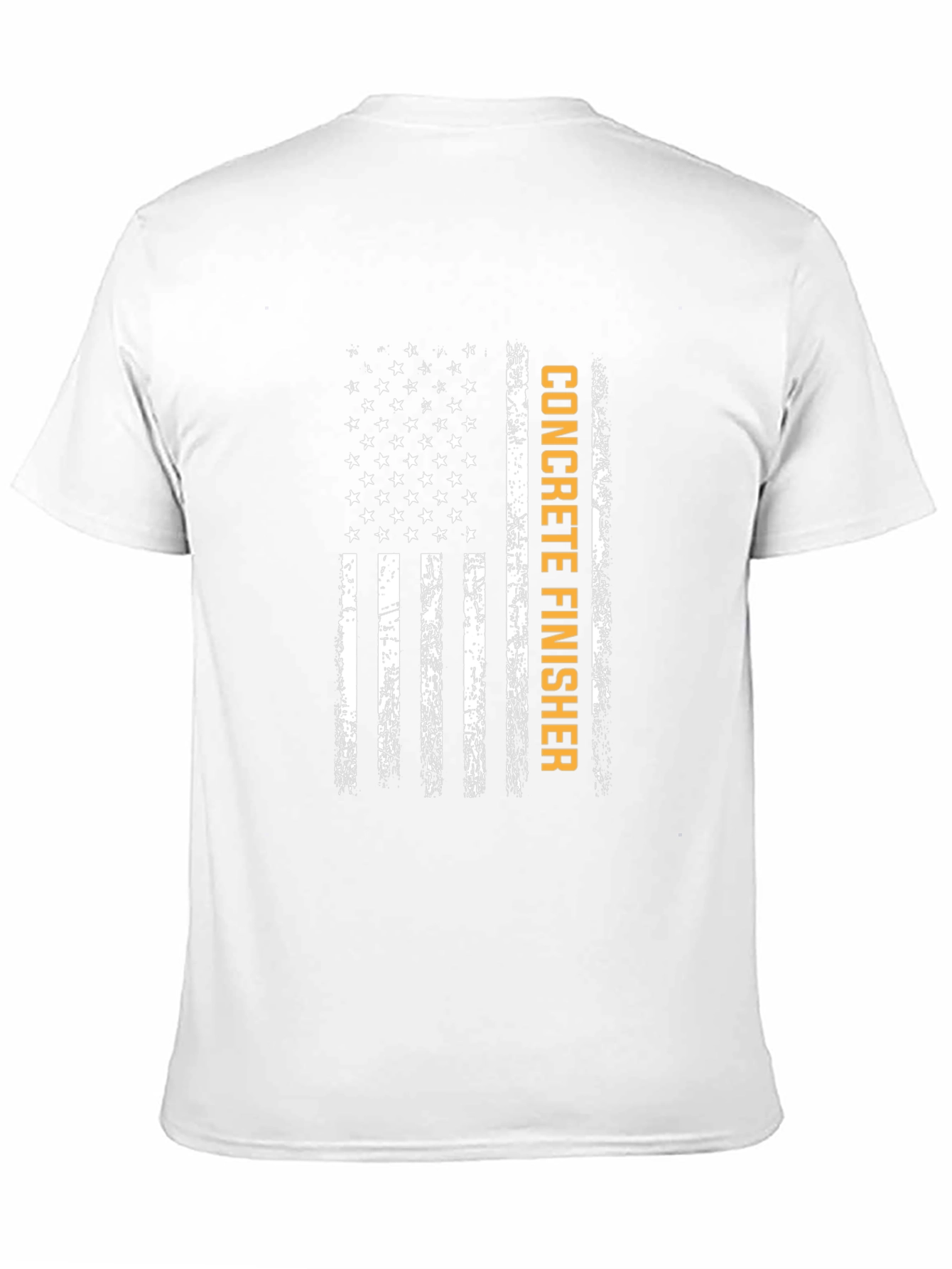 Black Concrete Finisher American Flag T-Shirt view 11