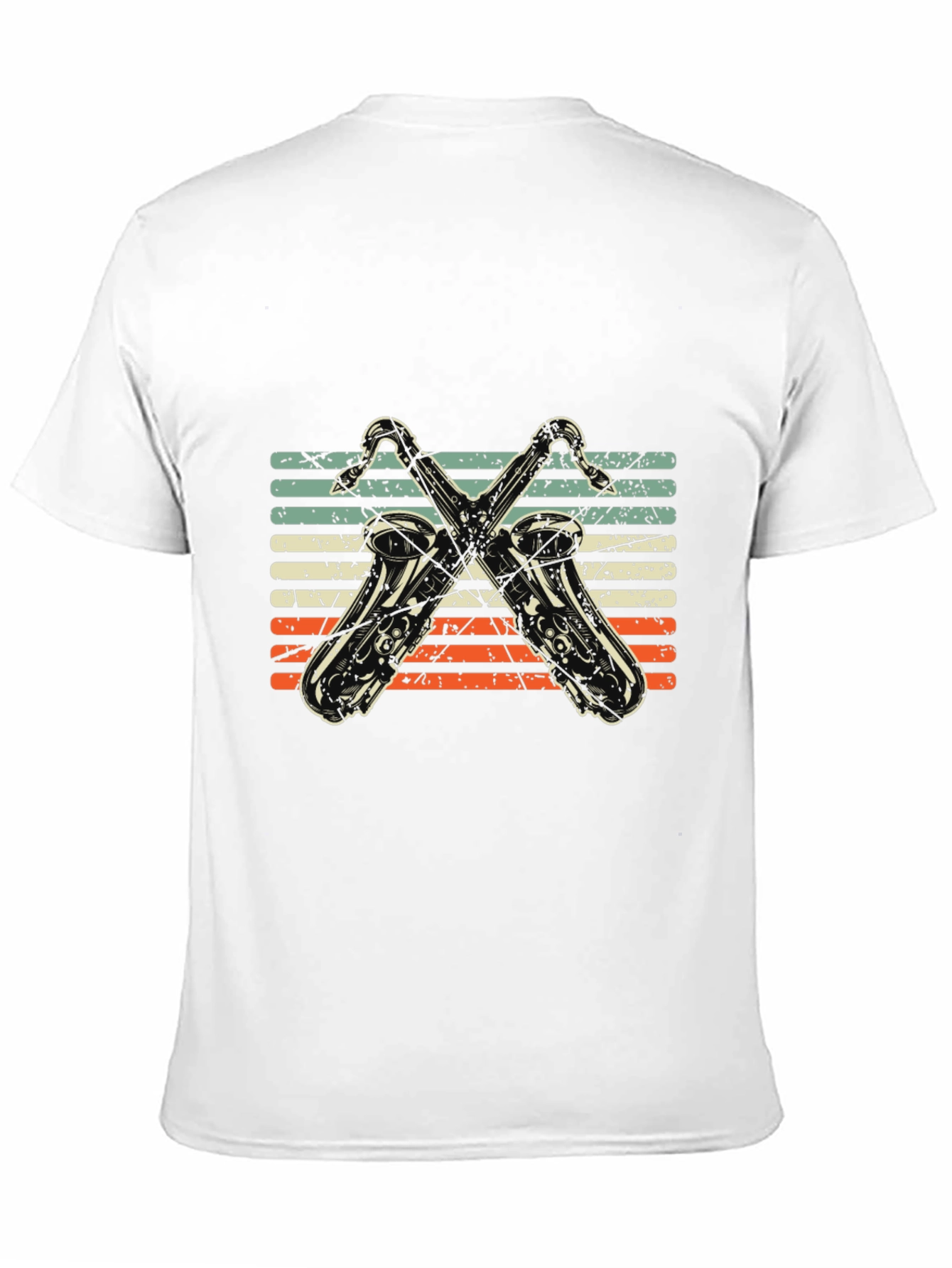 Black Vintage Saxophone T-Shirt: Retro Music Tee view 11