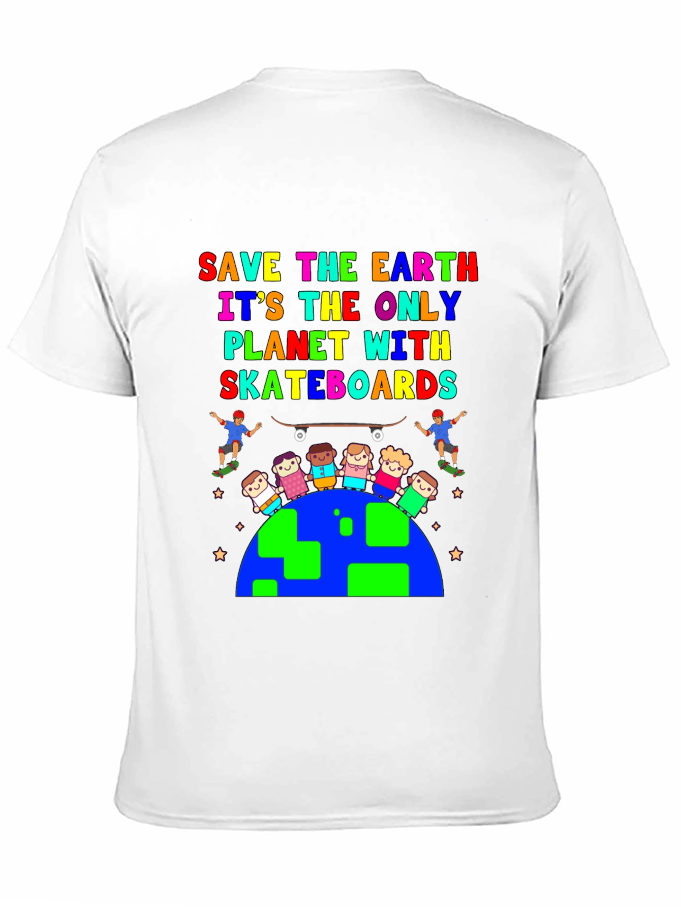 Black Save the Earth Skateboard T-Shirt view 11