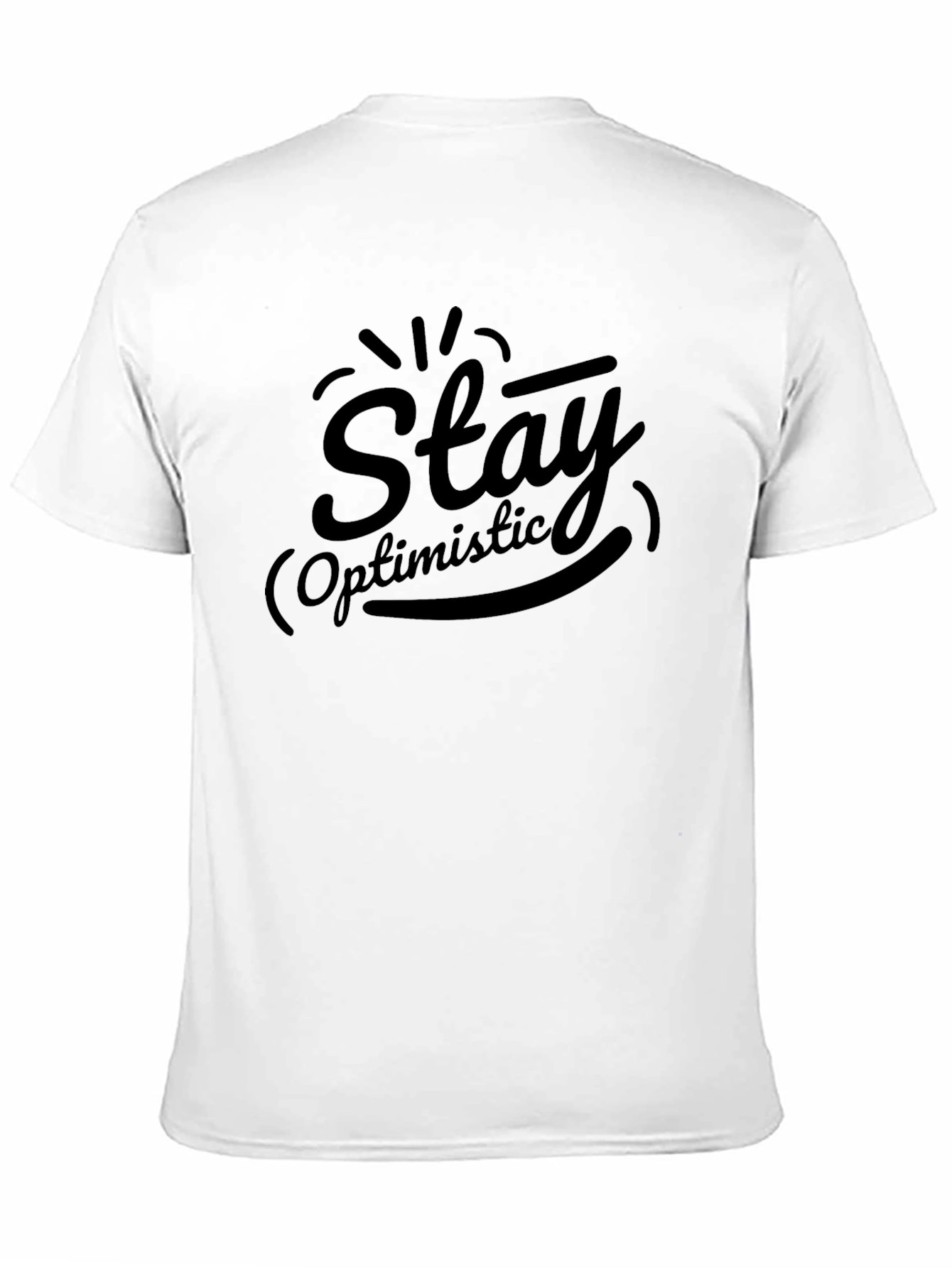 Black Stay Optimistic Black Graphic Tee view 11