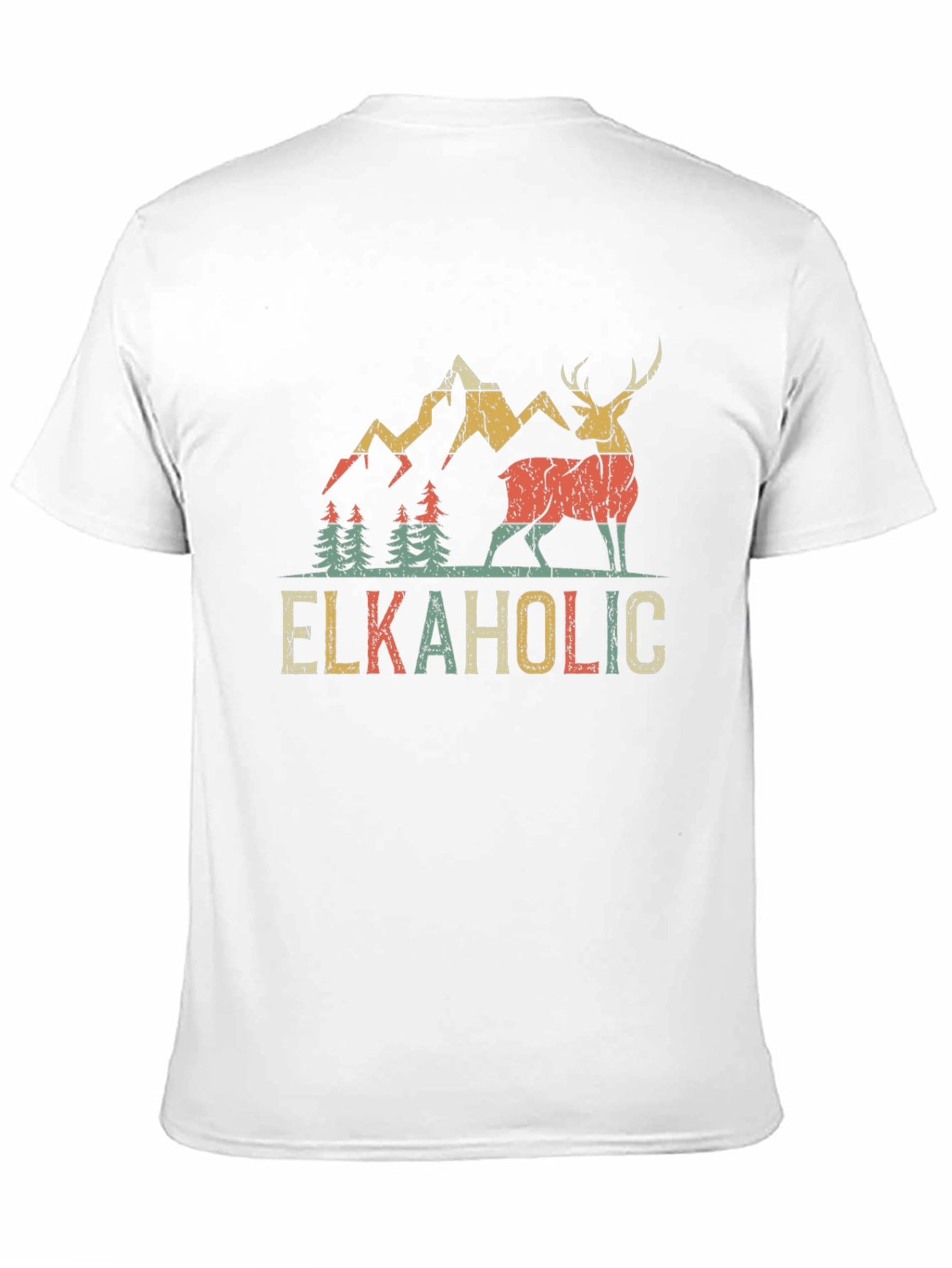 Black Elkaholic Graphic Tee - Men's Black T-Shirt view 11