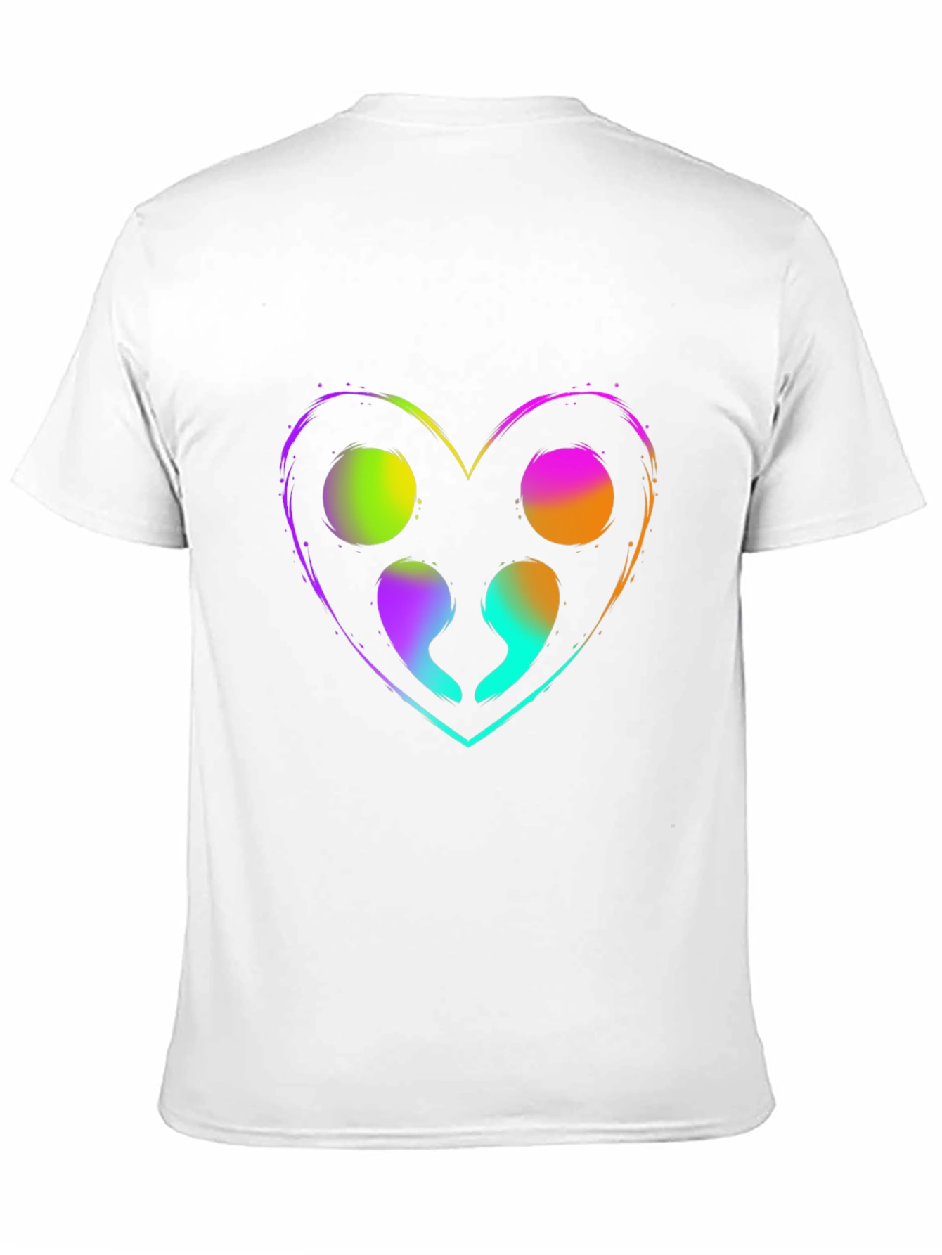 Black Colorful Semicolon Heart Graphic T-Shirt view 11