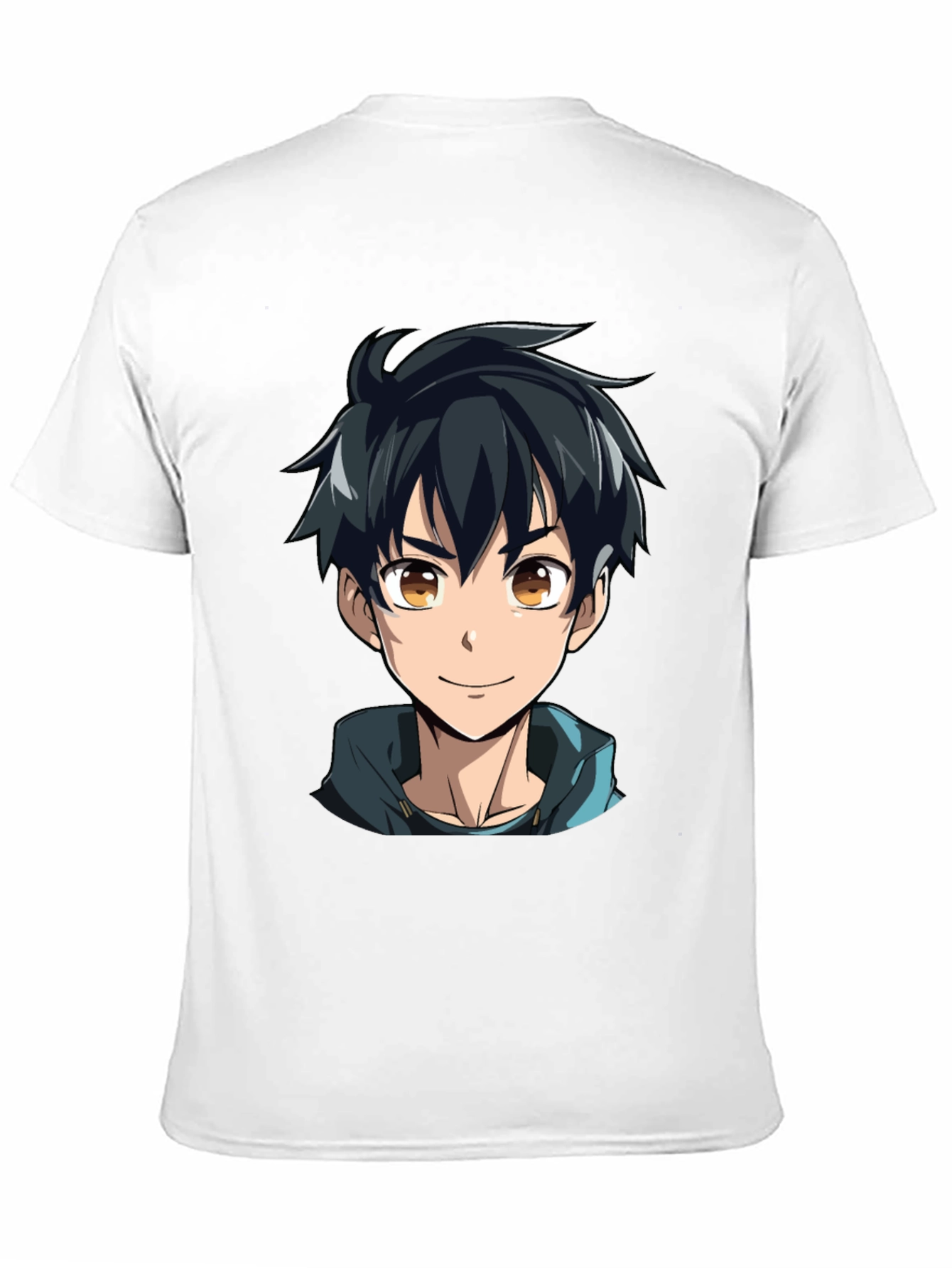 Black Anime Boy Graphic Black T-Shirt view 11