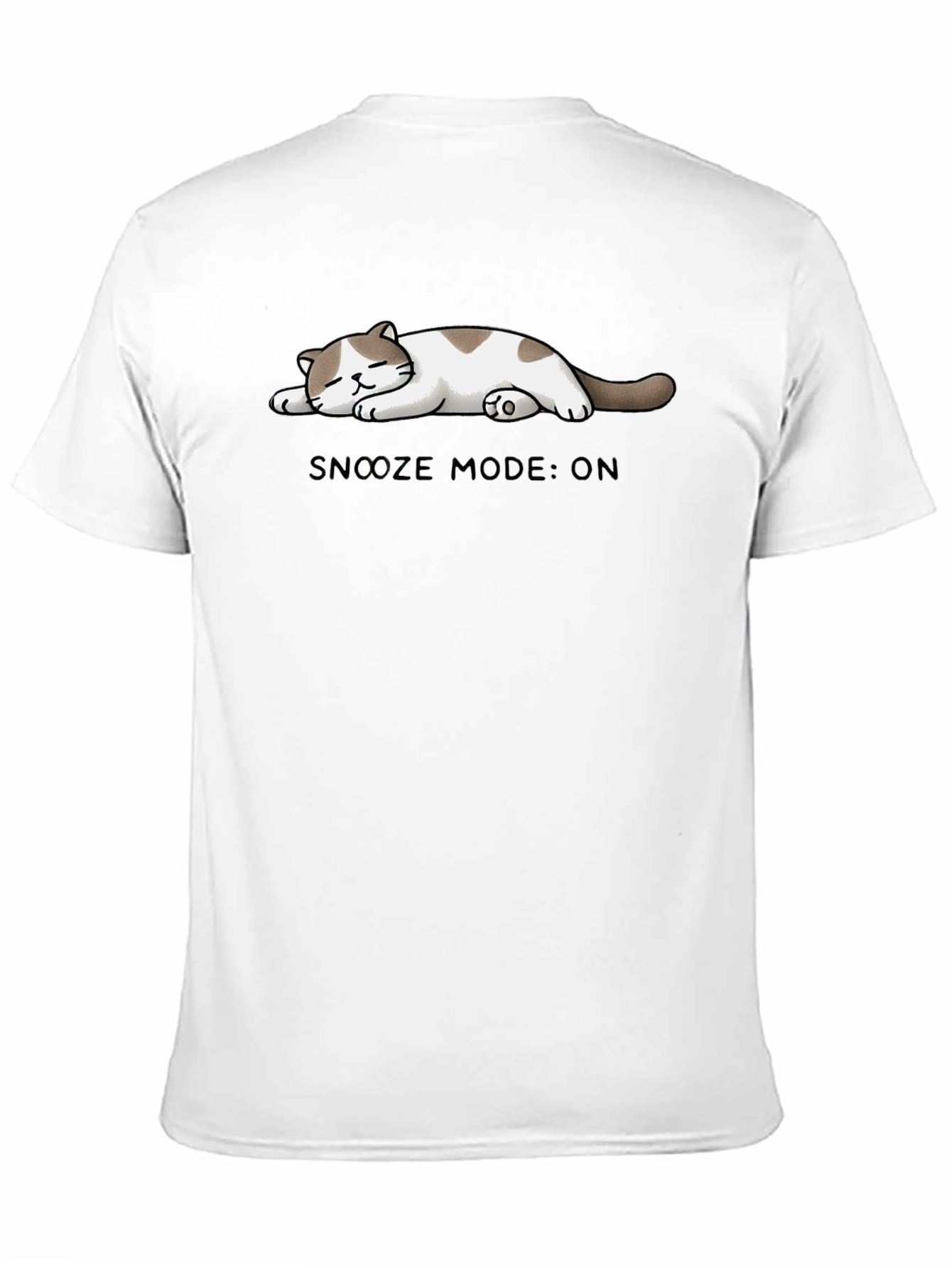 Black Snooze Mode Cat T-Shirt - Cute & Comfy view 11